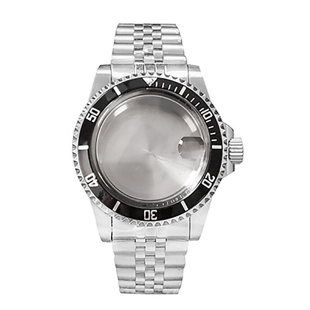 Caja de reloj de acero inoxidable de 39.5MM + correa de reloj para accesorios de reloj NH35/NH36