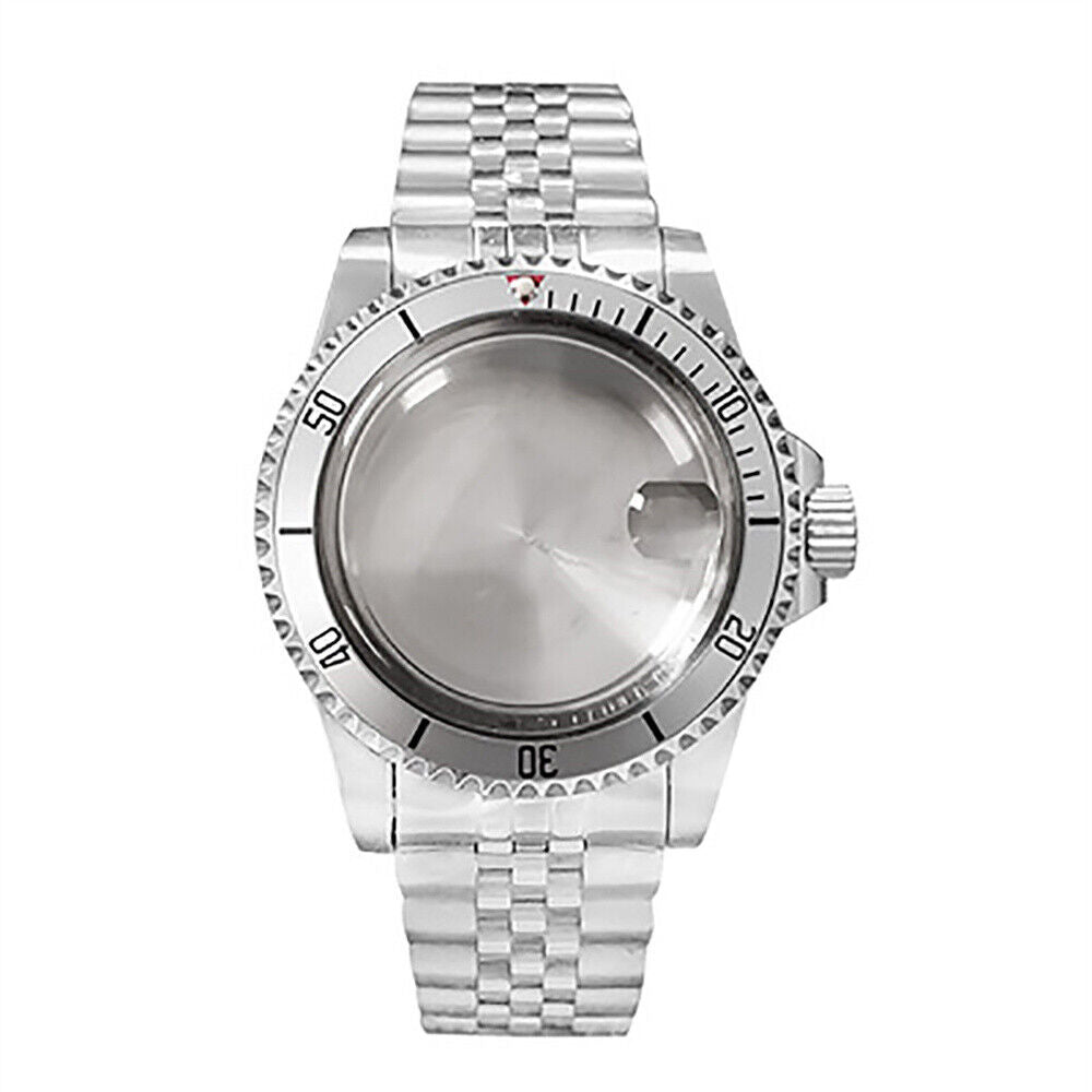 Caja de reloj de acero inoxidable de 39.5MM + correa de reloj para accesorios de reloj NH35/NH36