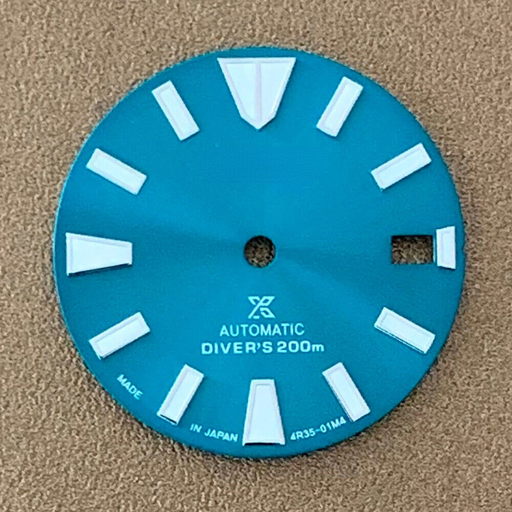 28.5mm enamel luminous watch dial for NH35 NH36 movement, ideal for watch repairs.