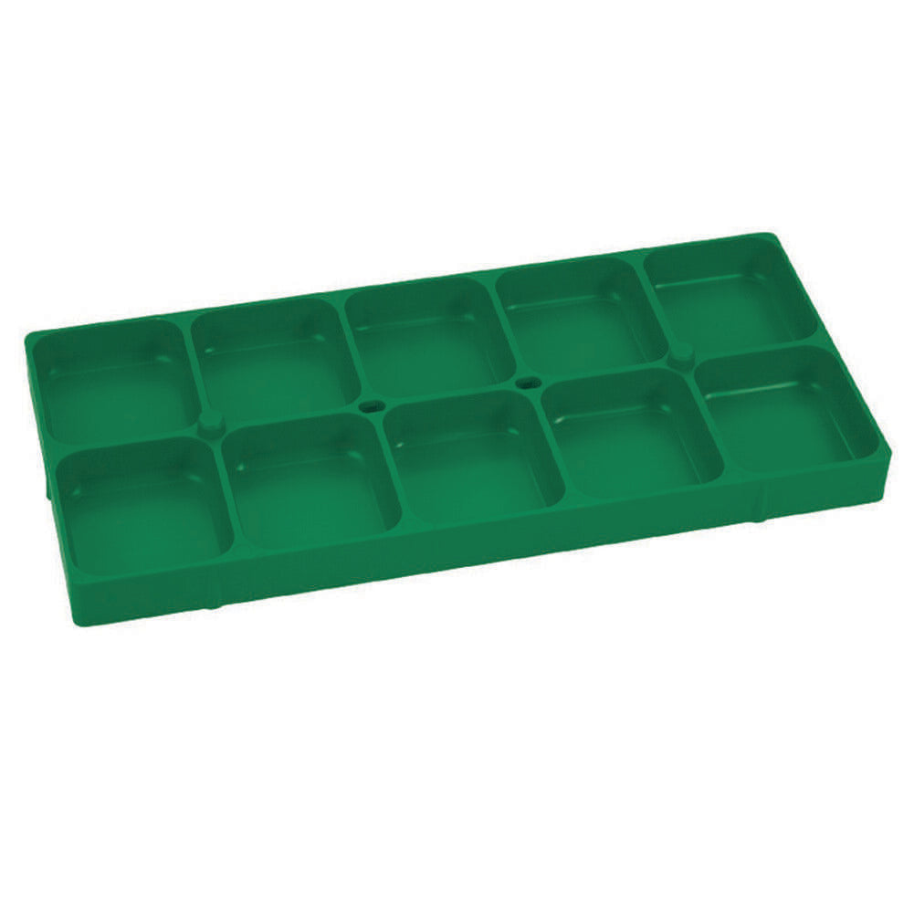 Horotec 17.530 plastic organizer with 10 compartments for watch accessory storage during service.
