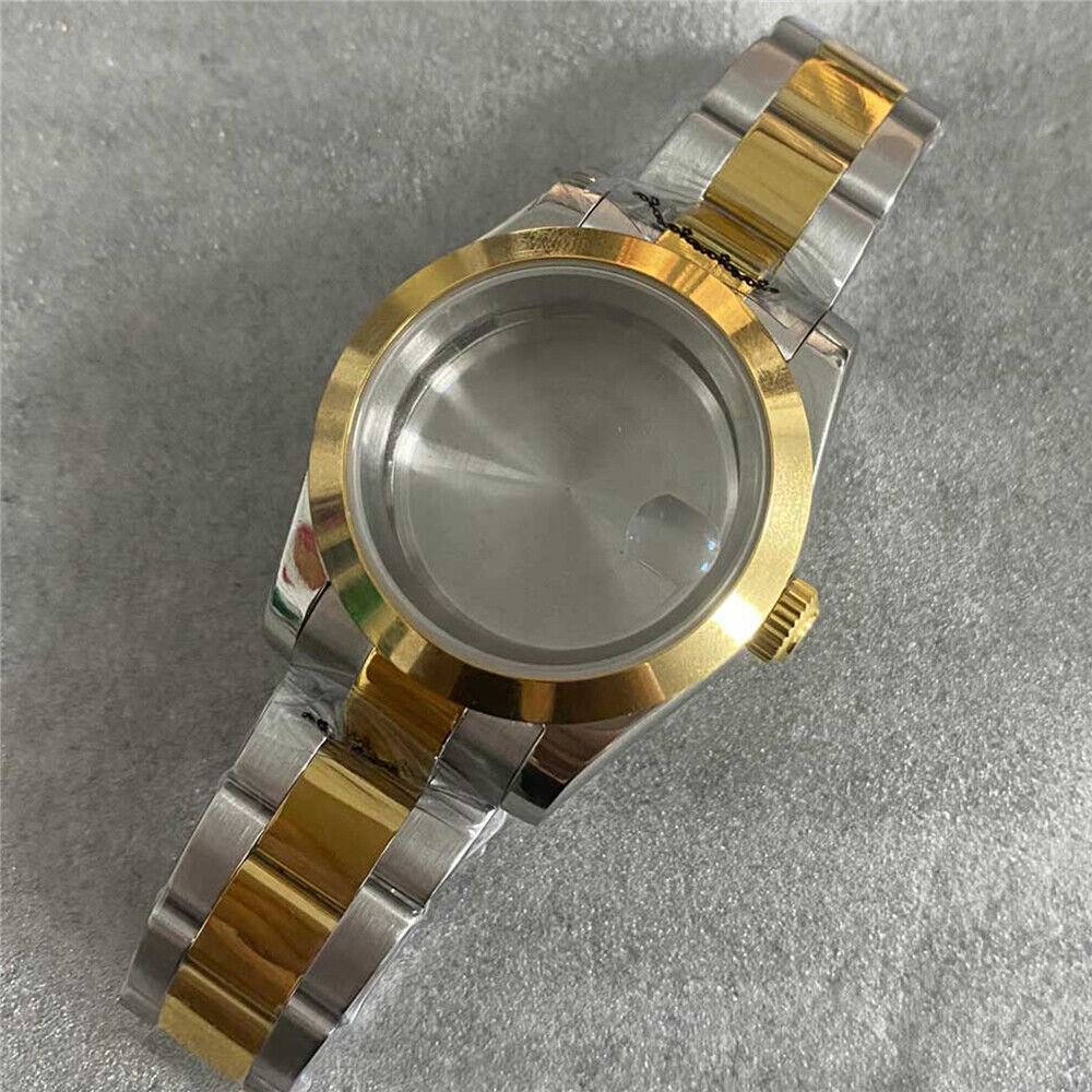 39MM watch strap with sapphire glass flat mirror case, compatible with NH35/NH36 movements, premium accessory.