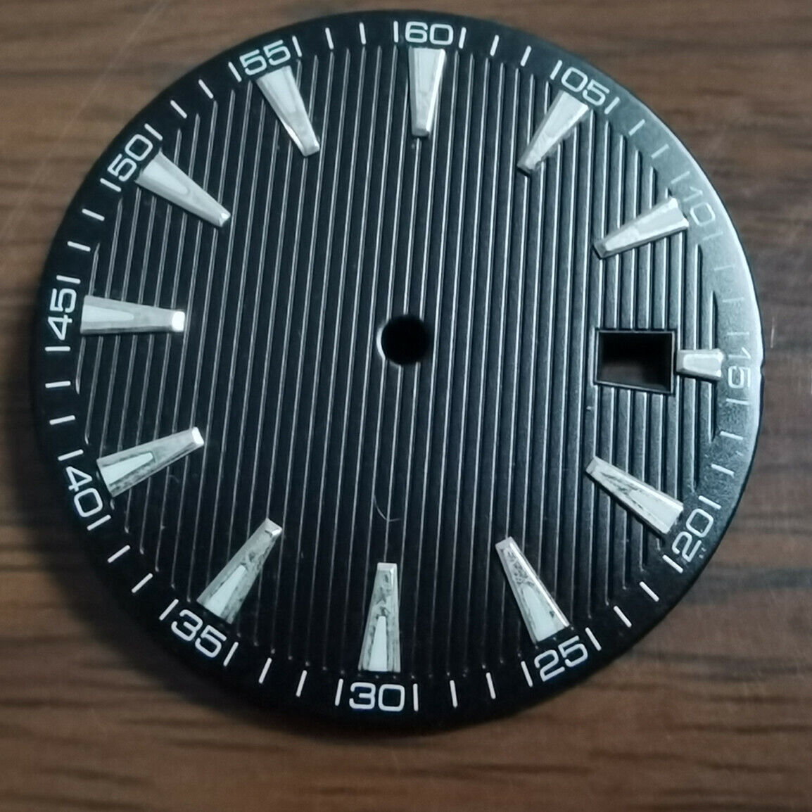Green lume watch dial 33.5mm for NH35/NH36 movement, ideal for watch repairs and custom builds