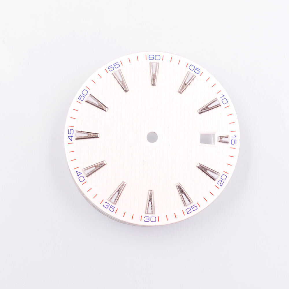 Green luminous watch dial 33.50mm by AB-3 brand for NH35/35A NH36/36A movement, ideal repair part.