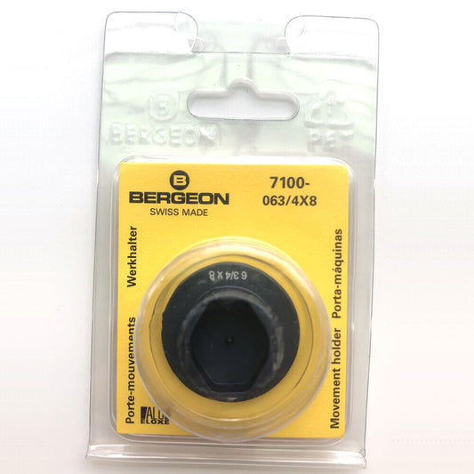 Bergeon 7100 watch movement holder for ETA movements, secure fit for precision repairs and assembly.