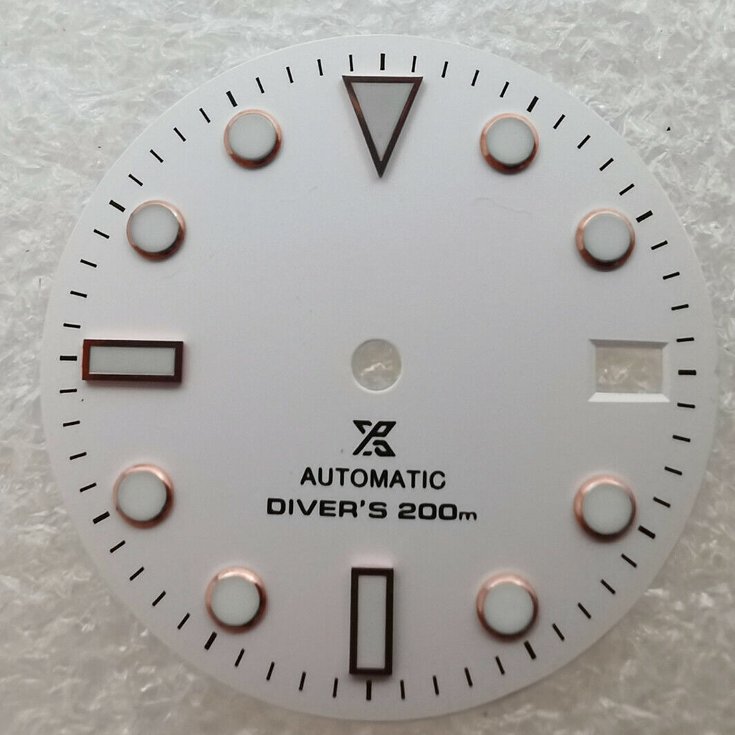 Cadran de montre neuf de 28,50 mm, vert lumineux, adapté au mouvement NH35 #04