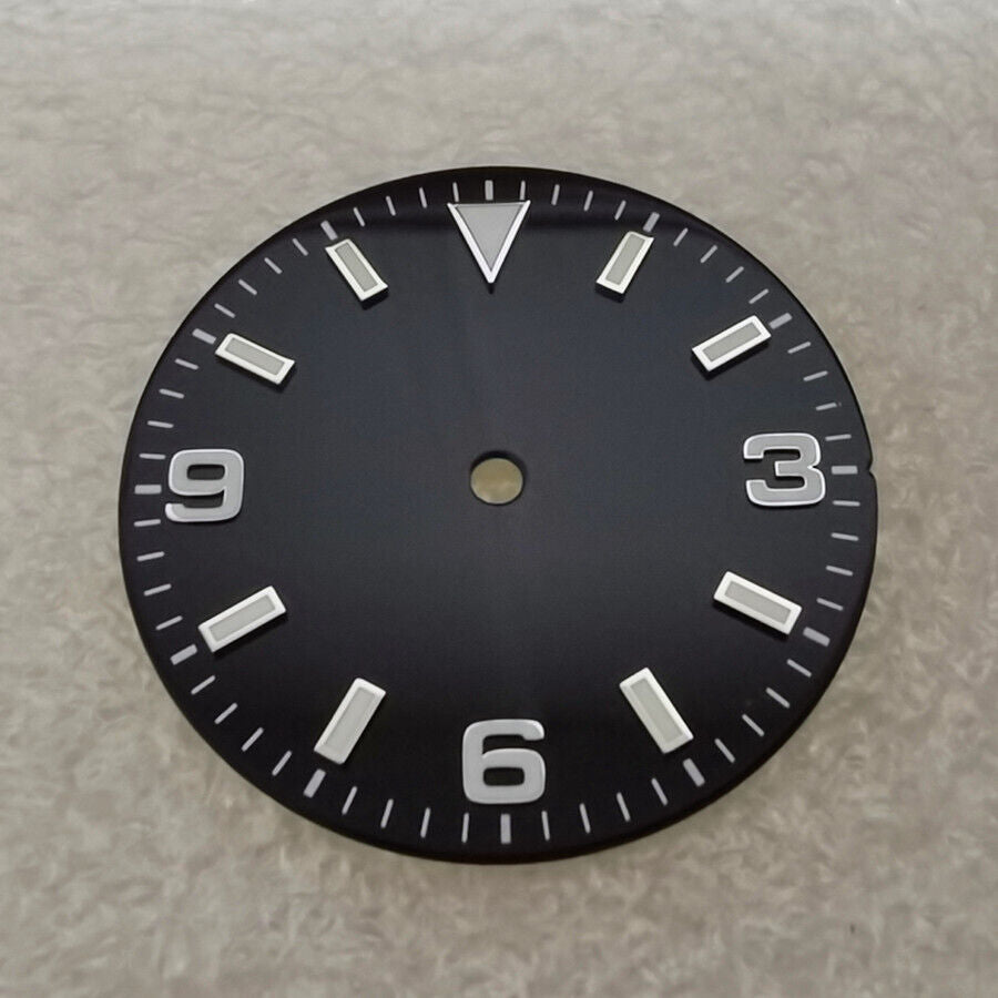 Cadran de montre 29 mm avec éclairage vert pour mouvement NH35/NH36, style 369