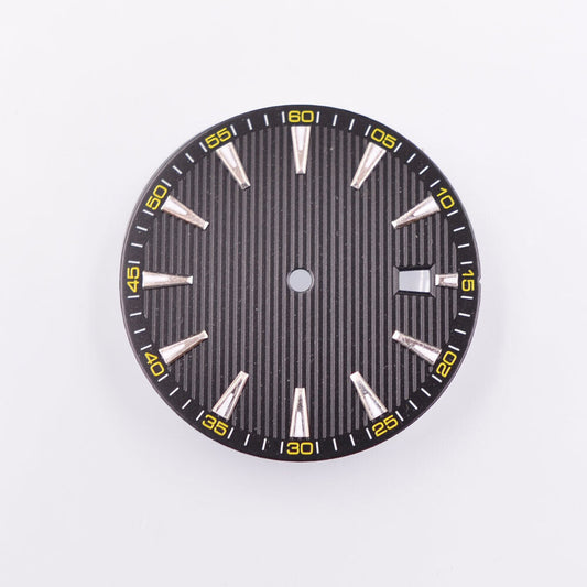 Green luminous watch dial for NH35/35A NH36/36A movement, 33.50mm by AB-3 brand, perfect for repairs.