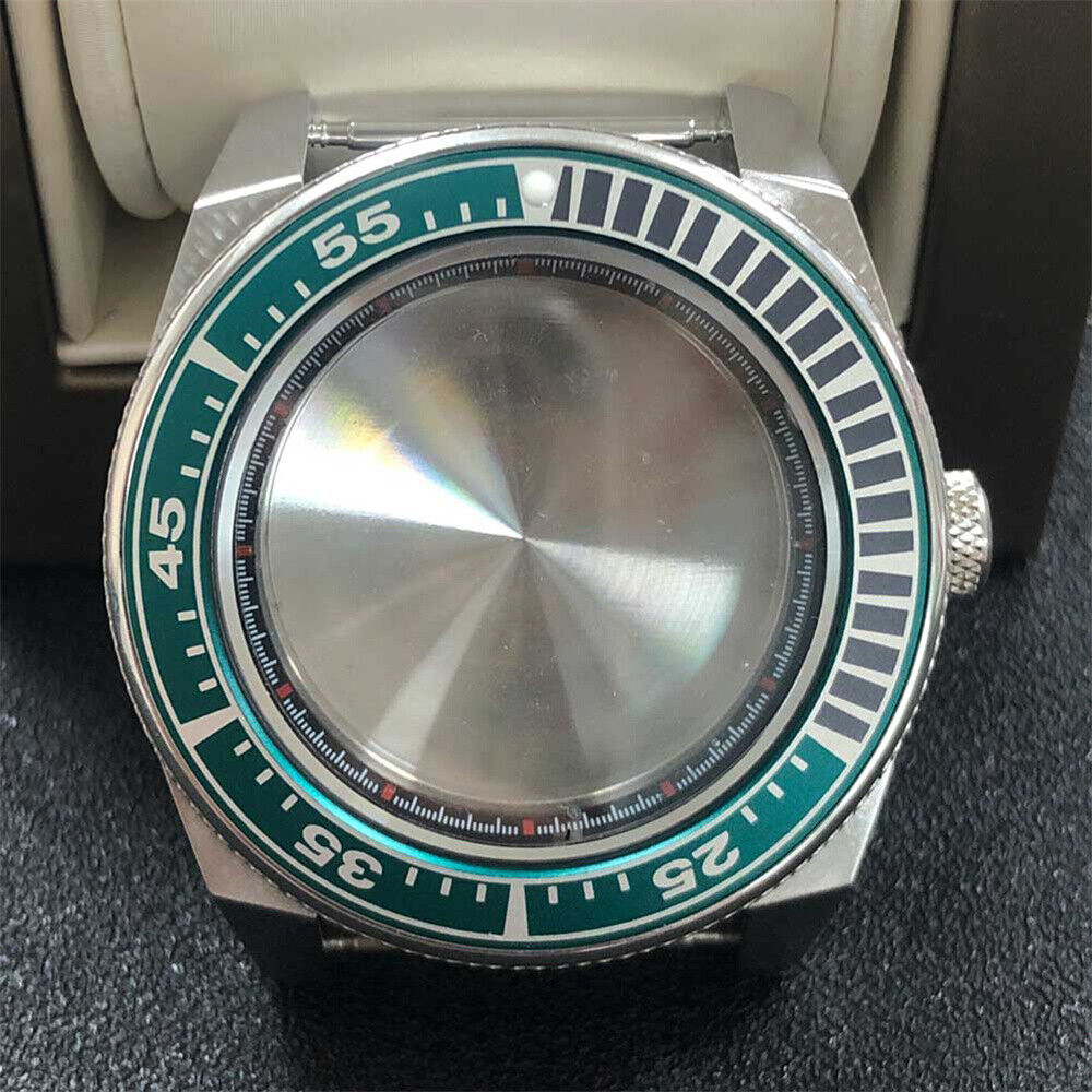 316L Stainless Steel Watch Case with 43MM Aluminum Ring for NH36, NH35 ? Durable and Waterproof, Ideal for Watch Repairs.