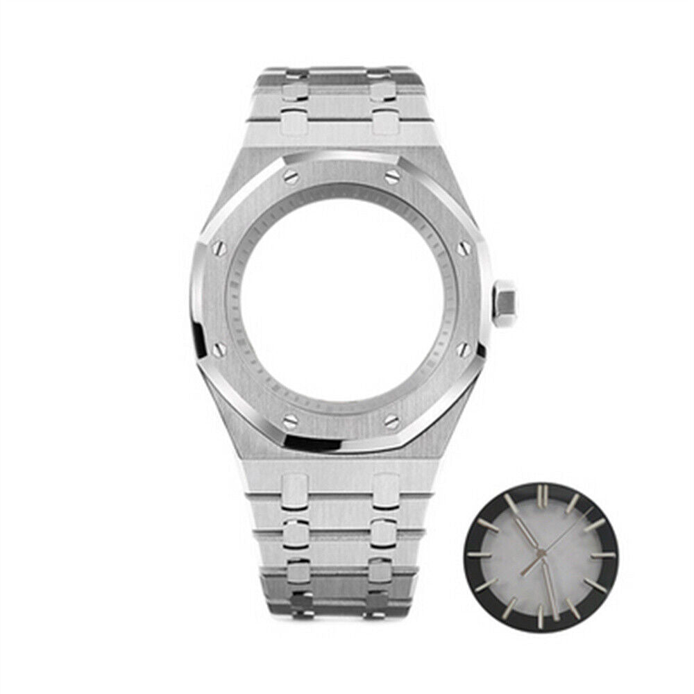 Caja de reloj de 41MM + correa + esfera + manecillas para reloj para caja modificada NH70