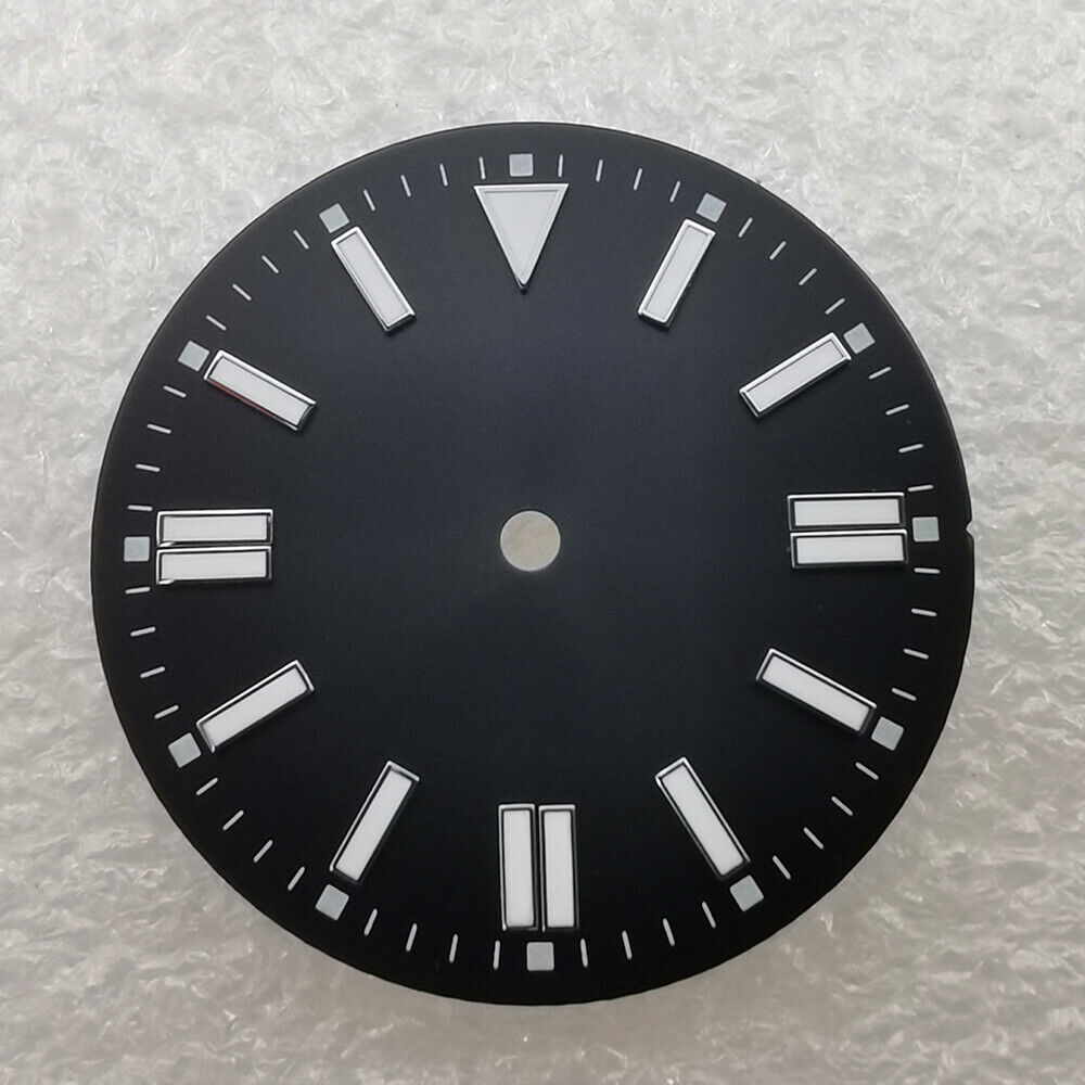 31mm green lume Oyster dial for NH35/NH36/ETA2836 watches, enhancing readability and style.