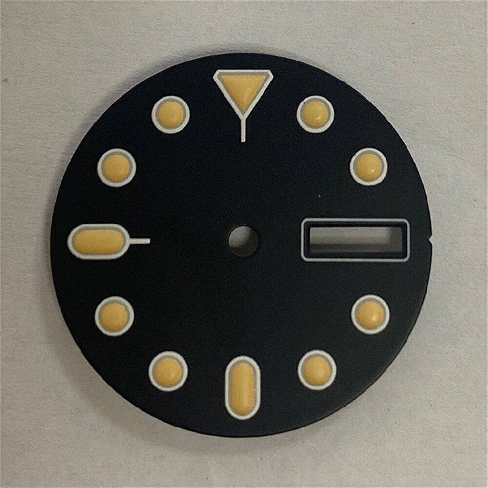 28.5mm orange luminous watch dial for NH35A/NH36/4R36 movement