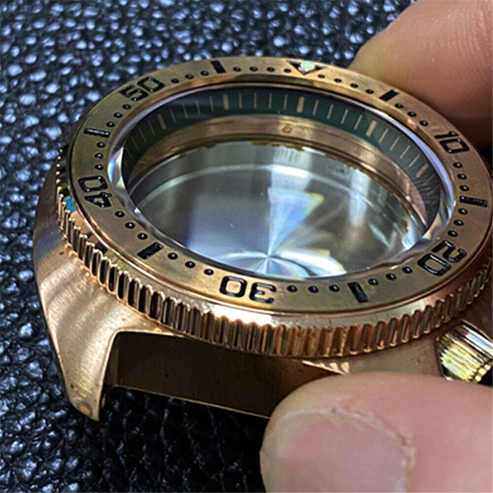 NH36A watch case in tin bronze, durable protector for NH35A watch modification.