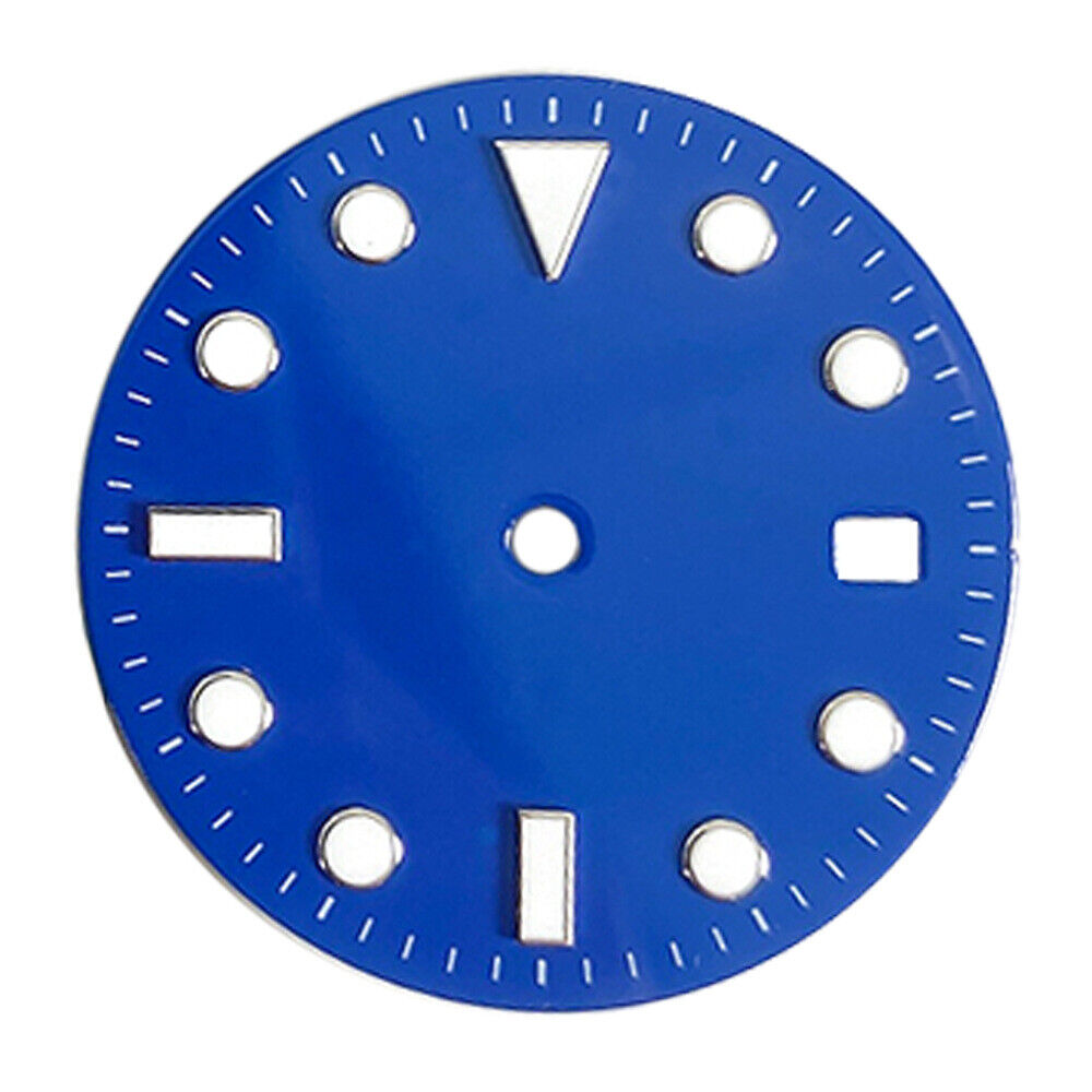 28.5MM watch dial with precise design, compatible with 8215 2813 2836 8200 movements for accurate timekeeping.
