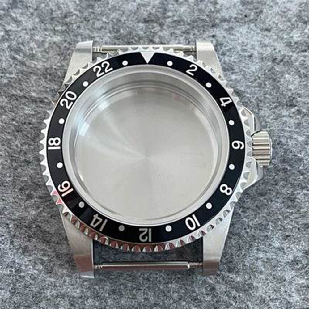 Caja de reloj impermeable 39.5mm acero inoxidable espejo cristal de zafiro para NH35/36