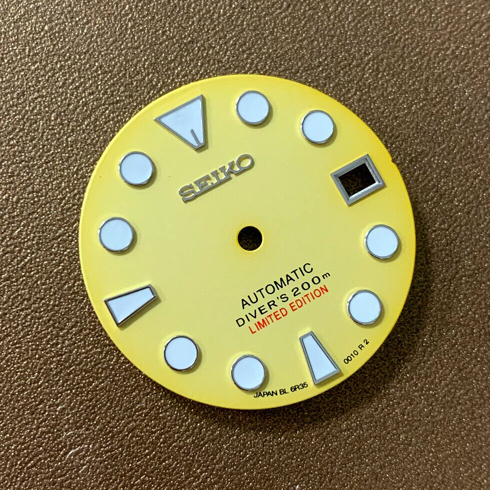 28,50 mm Zifferblatt grün leuchtend passend für NH35 Uhrwerk Uhr #0324