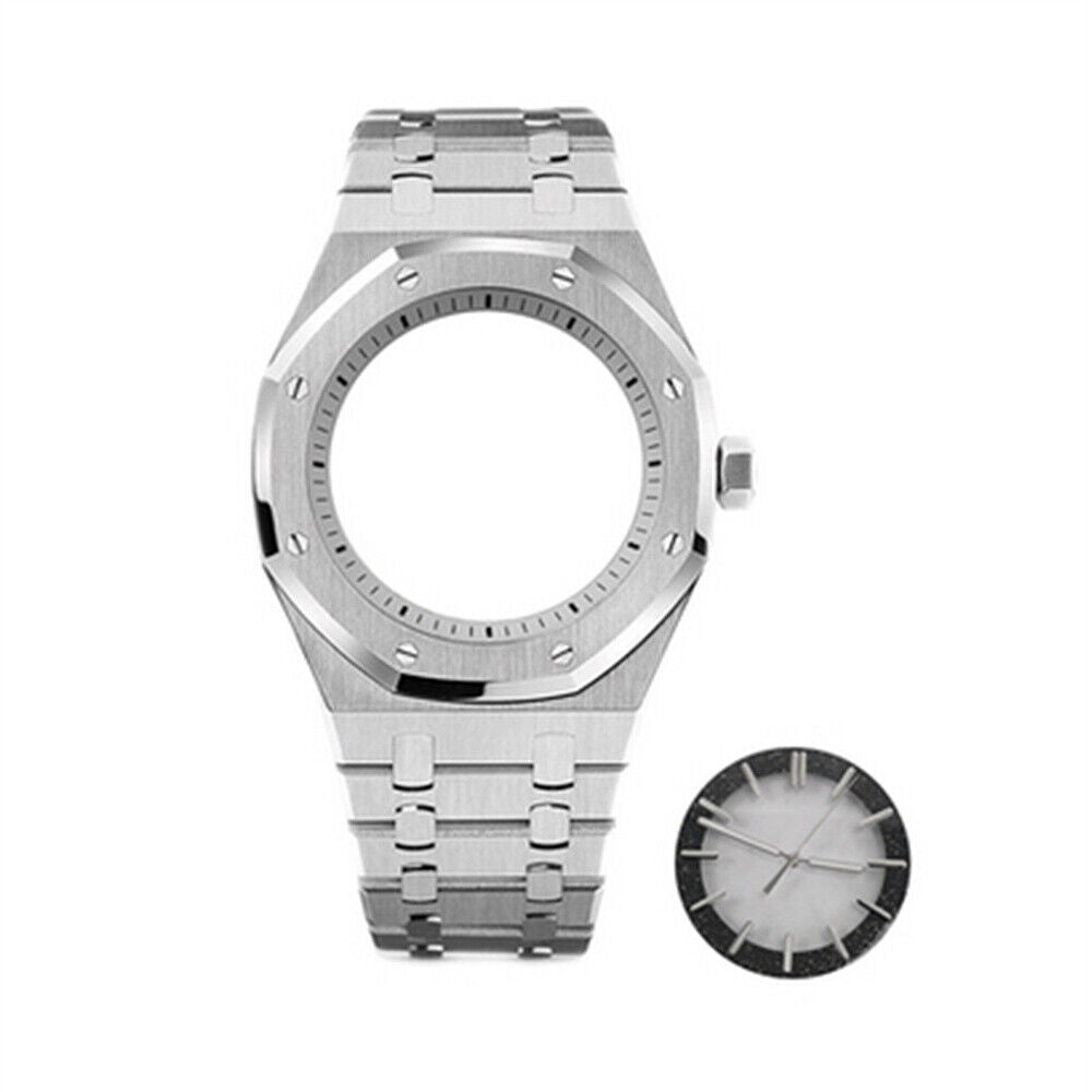 Caja de reloj de 41MM + correa + esfera + manecillas para reloj para caja modificada NH70