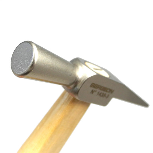 Bergeon 1438-3 precision hammer for watch repairs, 70mm handle, 10.5mm steel head, durable tool
