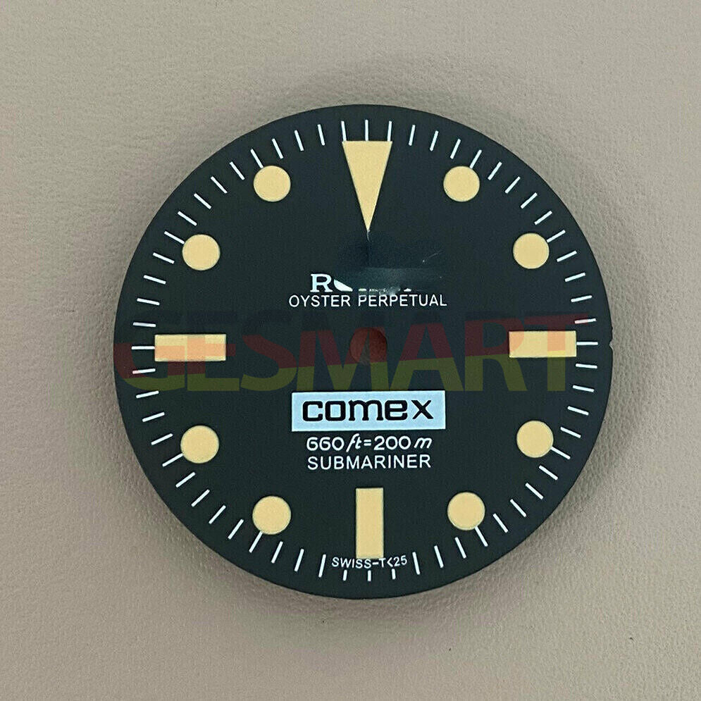 Cadran de montre rétro 28,5 mm, vert lumineux, compatible avec les mouvements NH35/8215/2836 #XE5