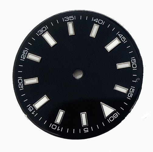 29MM green luminous watch dial compatible with Miyota 2813, 3804, 8215, 8205, 821A movements.