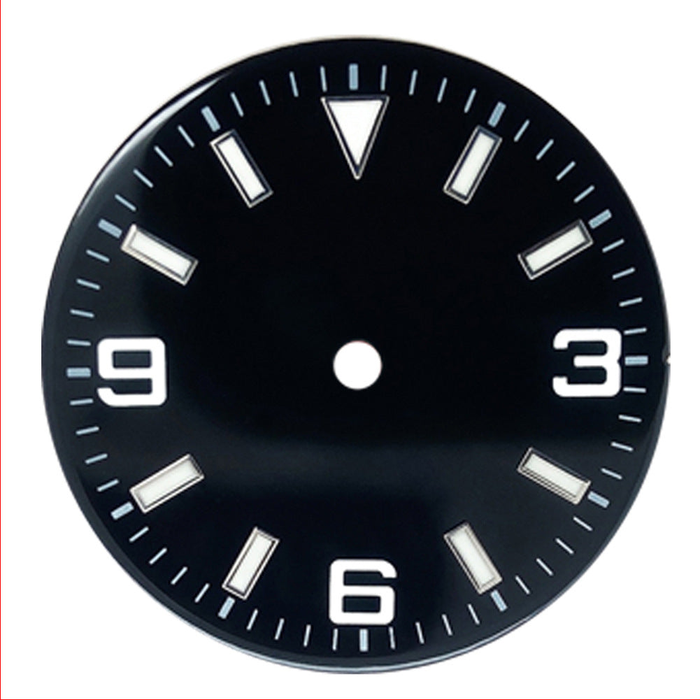 29MM green luminous watch dial for Miyota 2813, 3804, 8215 compatible movements.