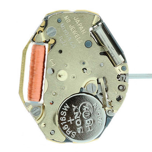 Miyota 1L22 Japan Quartz Movement showcasing precise timekeeping by Miyota brand.