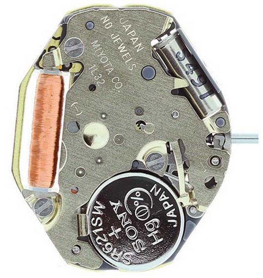 Miyota 1L32 Japan Quartz Movement close-up showcasing precision craftsmanship for watch accessories.