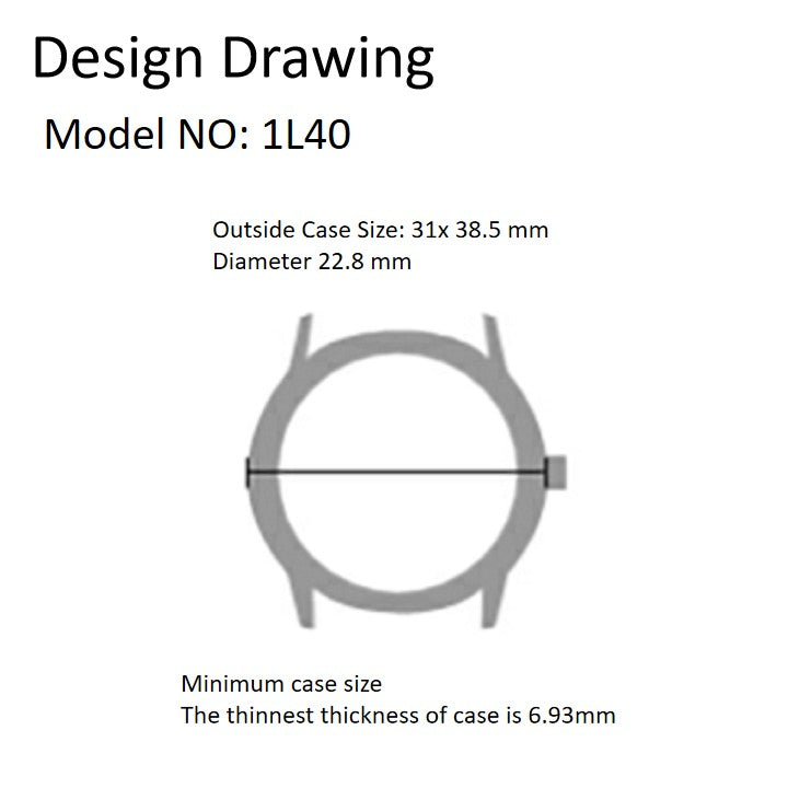 Miyota 1L40 Japan Quartz Movement, precise watch accessory by Miyota, ideal for accurate timekeeping.