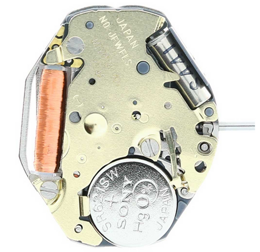 Miyota 1L45 Japan quartz movement for precise timekeeping in watch accessories.