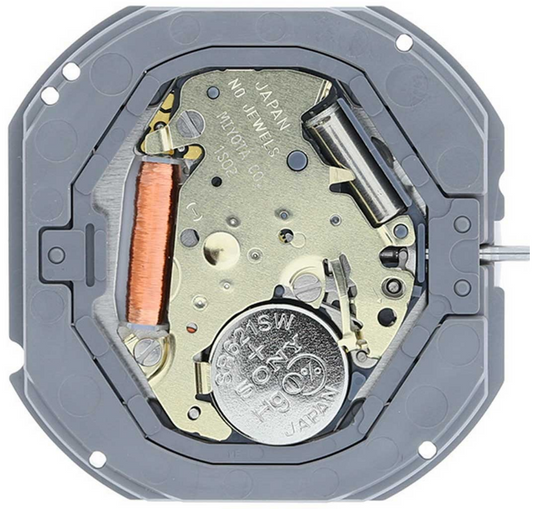 Miyota 1S02 Japan quartz movement for precise timekeeping in wristwatches by Miyota.