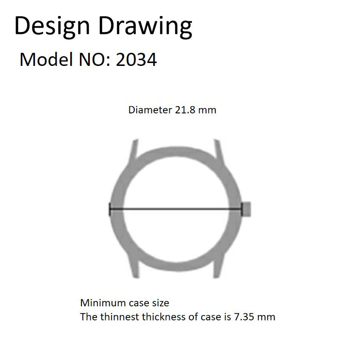 Miyota 2034 Japan Quartz Movement close-up showing precision craftsmanship for watch accessories.
