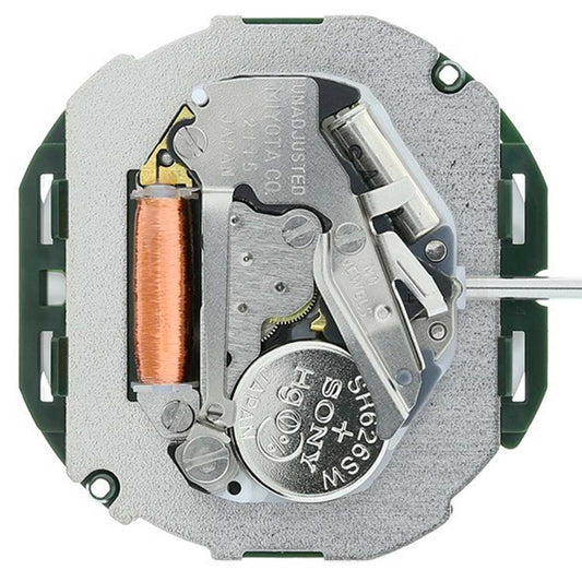 Miyota 2115 Japan Quartz movement watch accessory with date display at 3 o?clock, Japan made.