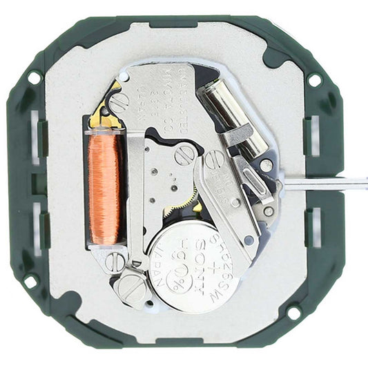 Miyota 2315 Japan quartz movement watch with date at 6 o?clock, precision timekeeping by Citizen.