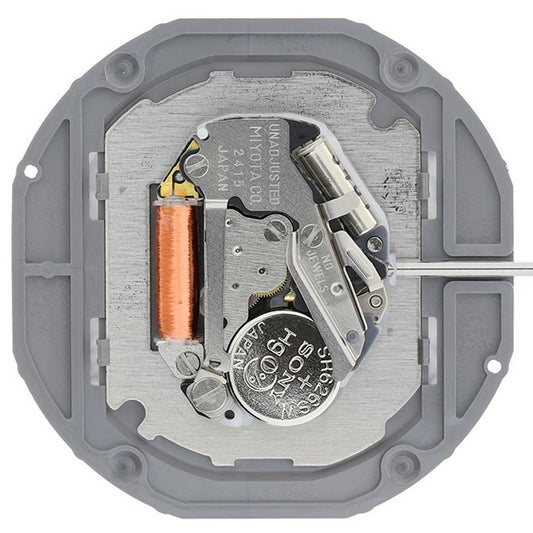 Miyota 2415 Japan quartz movement with date display at 3 o'clock, reliable watch accessory.