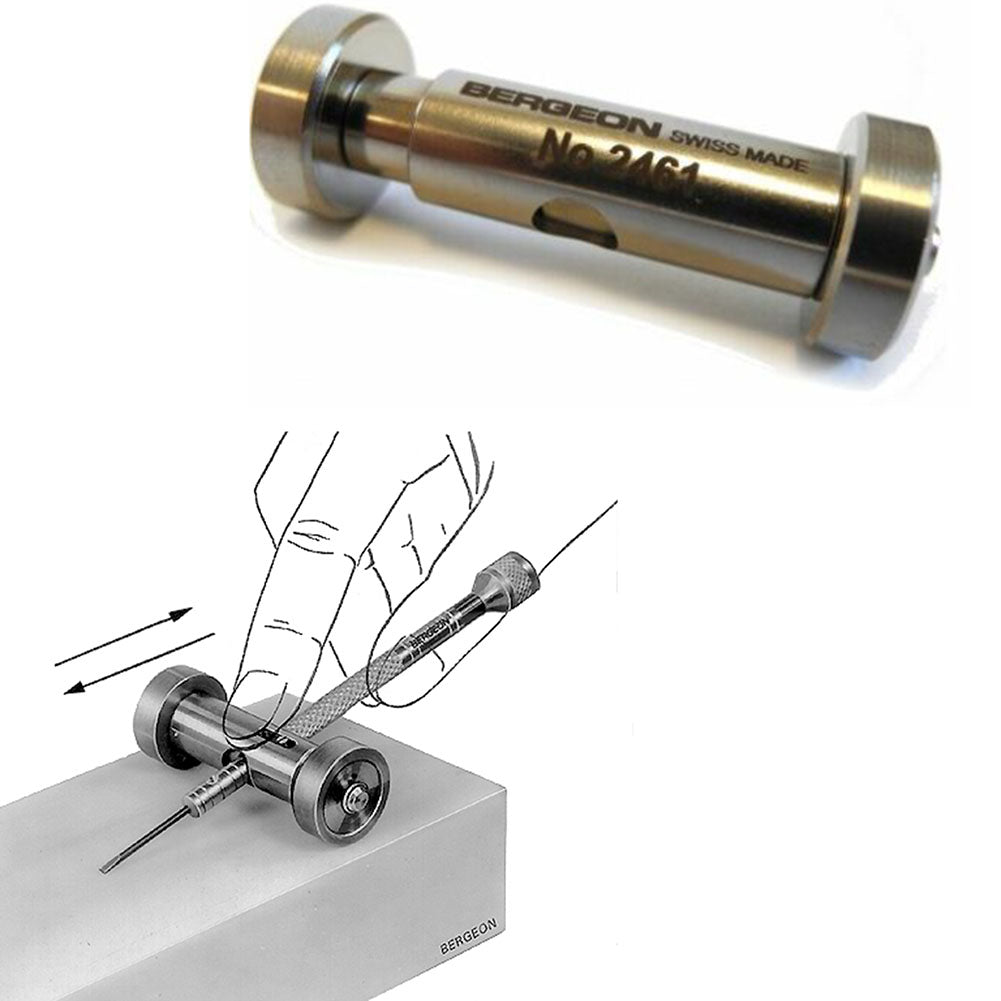 Bergeon 2461 sharpener blade and graver for precision screwdriver sharpening, ideal watch accessory tool.