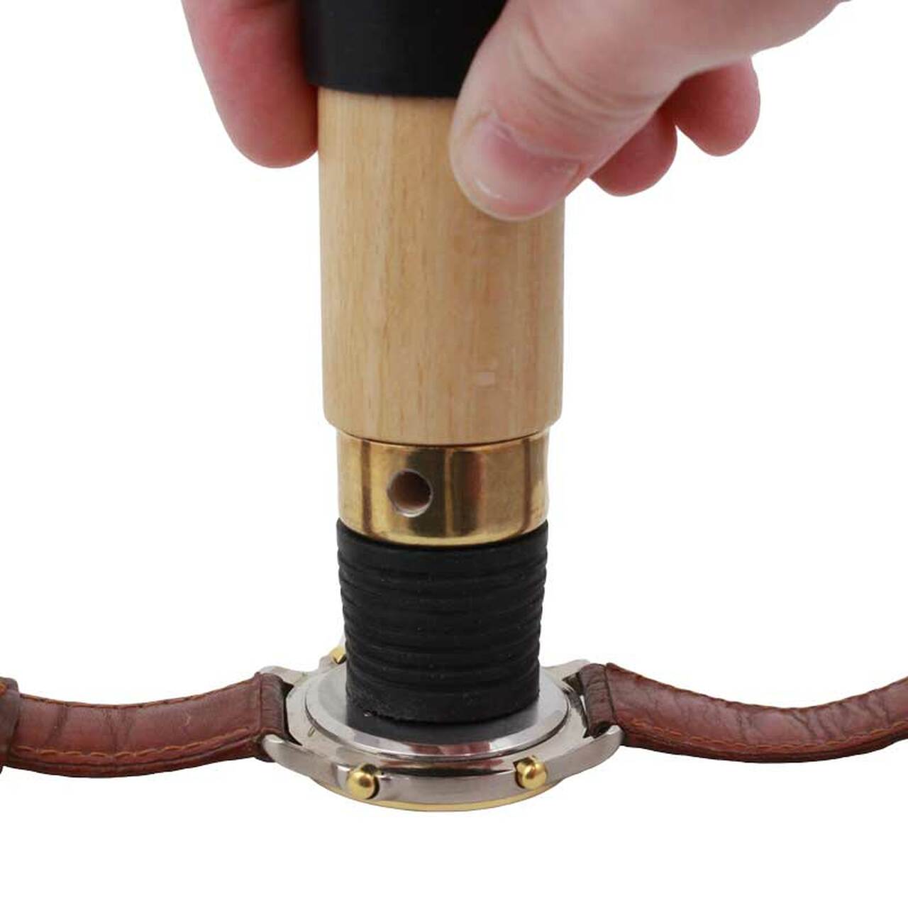 Bergeon 2533 waterproof rubber key for secure watch case opening and closing tool use