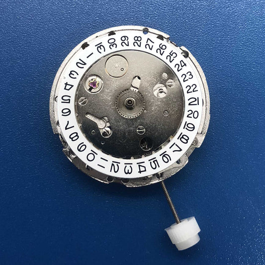 DG2813 automatic mechanical watch movement with silver finish by Mingzhu, featuring 3 hands.