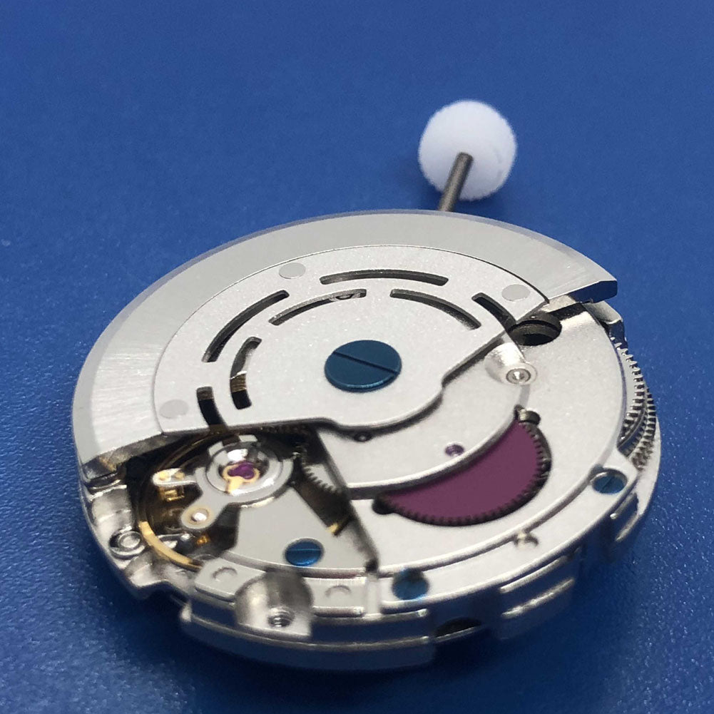 DG2813 automatic watch movement in silver with 24-hour display for precise mechanical timekeeping