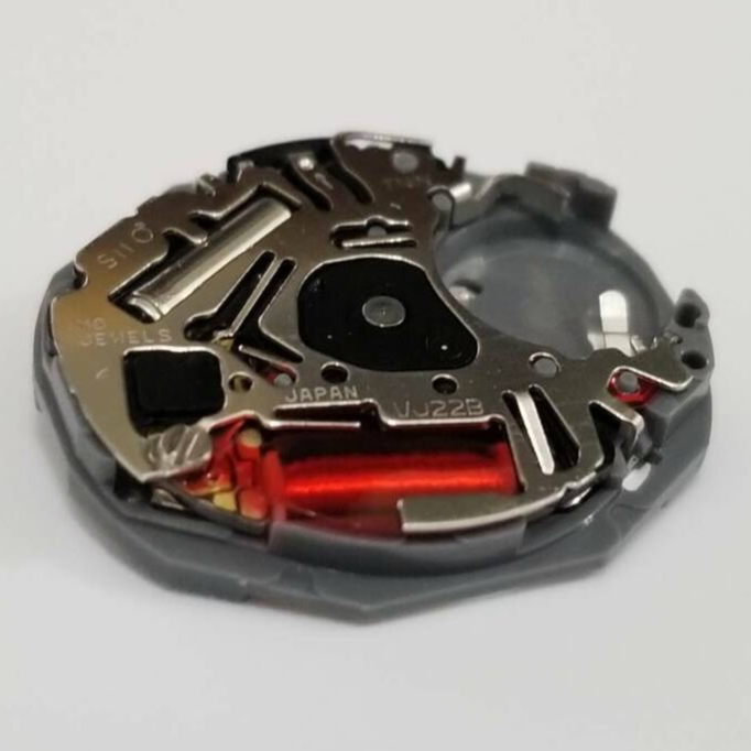 Hattori Epson TMI VJ22 quartz watch movement with date window at 3 o'clock, Japan made for accuracy