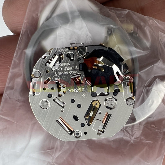 Hattori Epson TMI YM26A quartz watch movement, precision Japan-made component for repairs and upgrades.