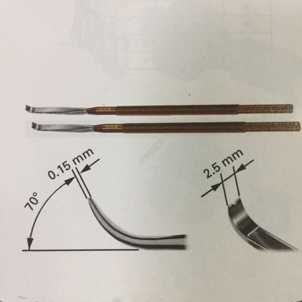 Bergeon 30018 watch hand lifting levers set for precise watchmaker repairs and adjustments.