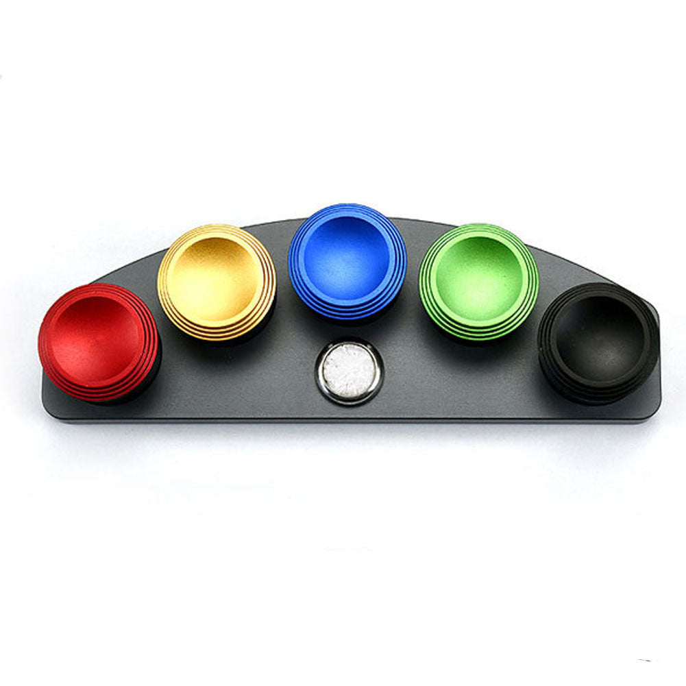 Die-cast 30180-A watch oil dipper stand with 5 covered oiler dishes for precise Omega watch servicing.