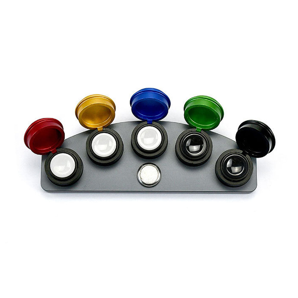 Die-cast Watch Oil Dip Oiler Stand with 5 covered oiler dishes, model 30180-A for precise watch maintenance.