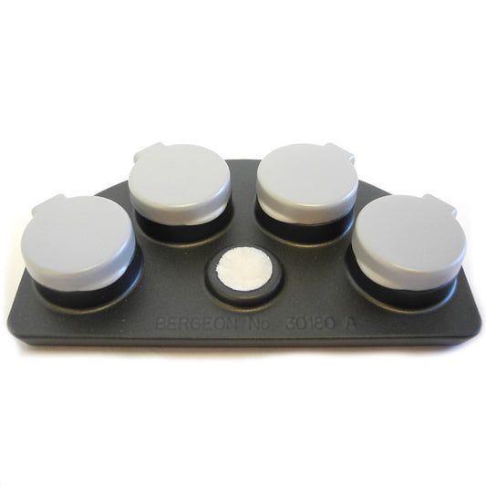 Bergeon 30180-A-C2 black alloy oil cup stand for precise watch repair and maintenance tasks.