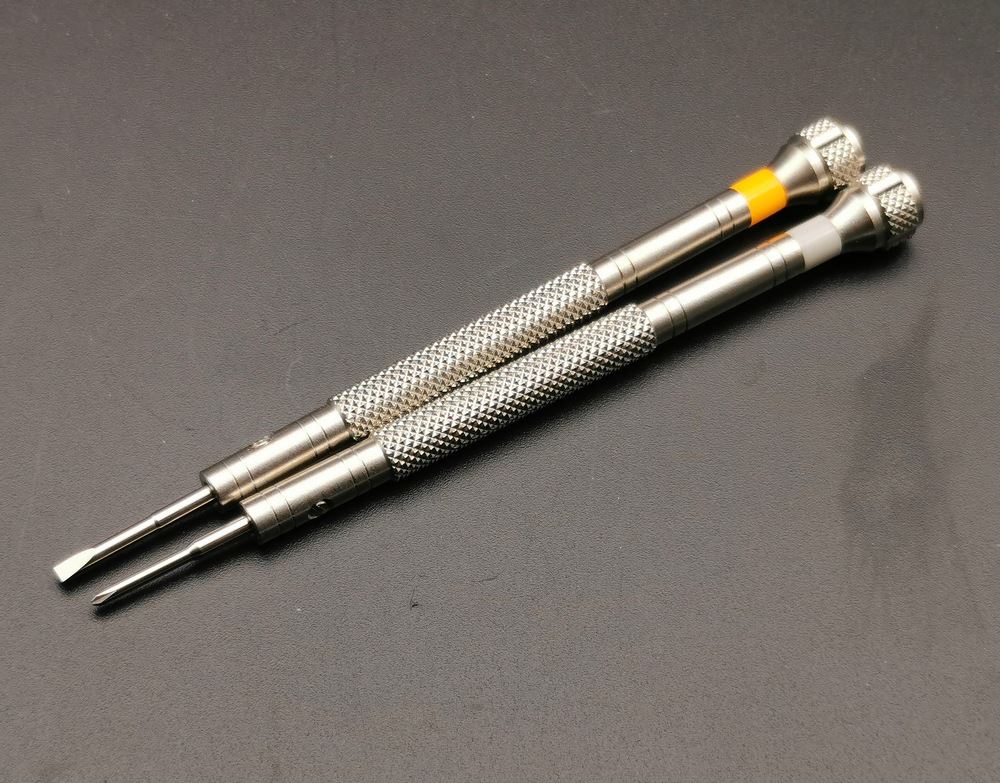 Set of 10 precision 316# steel watch screwdrivers for detailed watch repairs