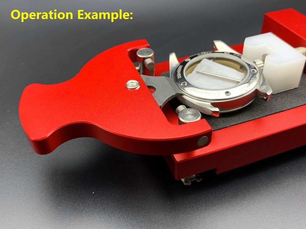 Watch Case Back Opener tool, designed for precise bezel ring removal and watch repairs.