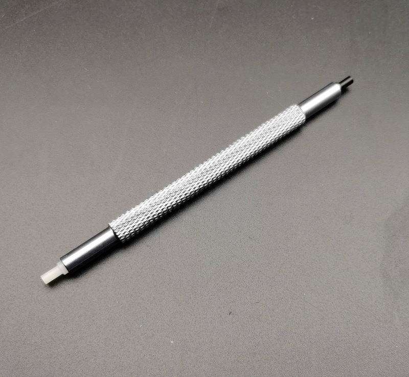 Set of 3 double-headed watch hands pressers by 7404, ideal for accurate watch hand installation and repair.