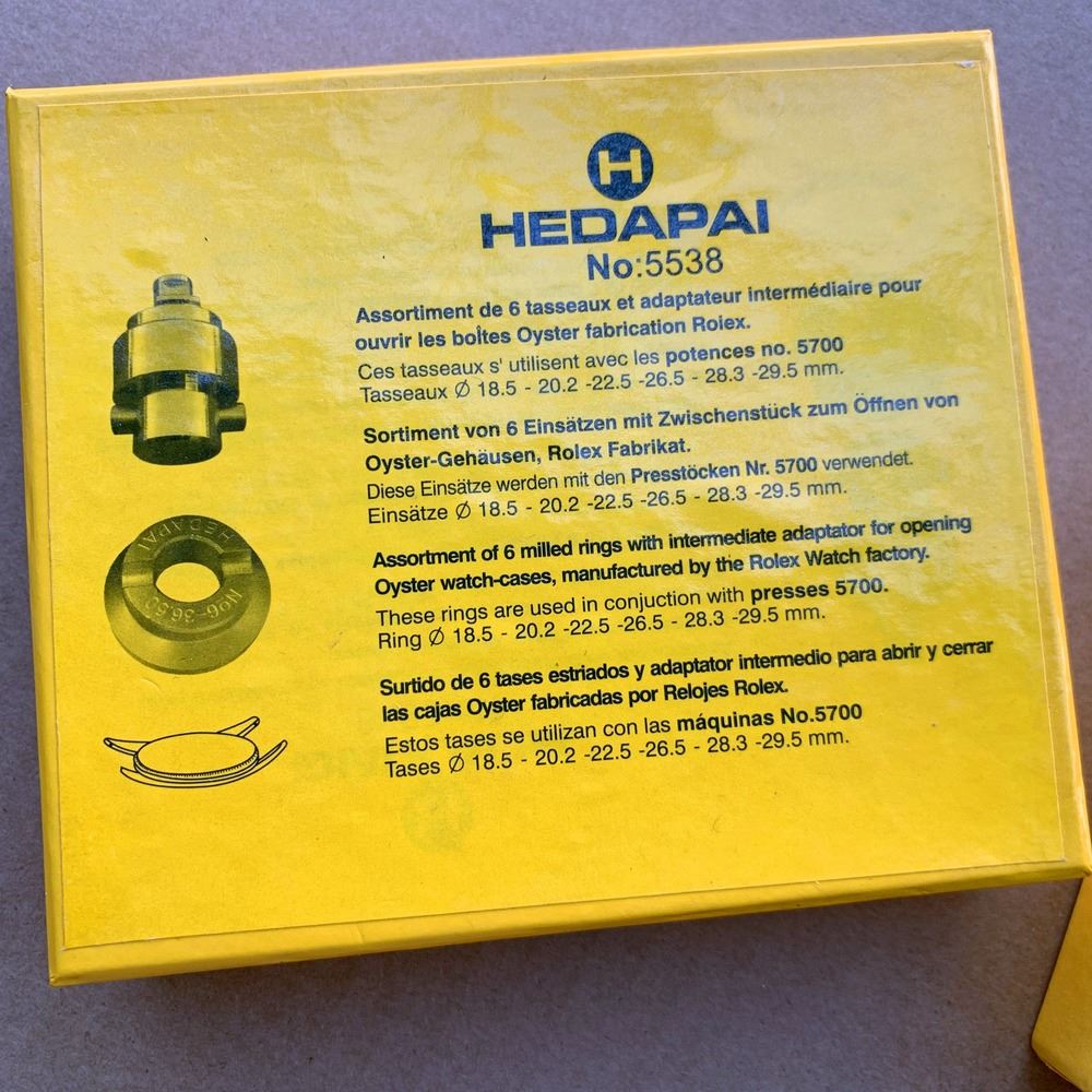 7pcs #5538 watch case opener dies set, 18.5-29.5mm, compatible with #5700 tool, durable replacement parts