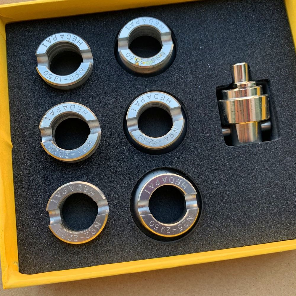 Set of 7 #5538 watch case opener dies, 18.5-29.5mm, durable replacement parts compatible with #5700 tool