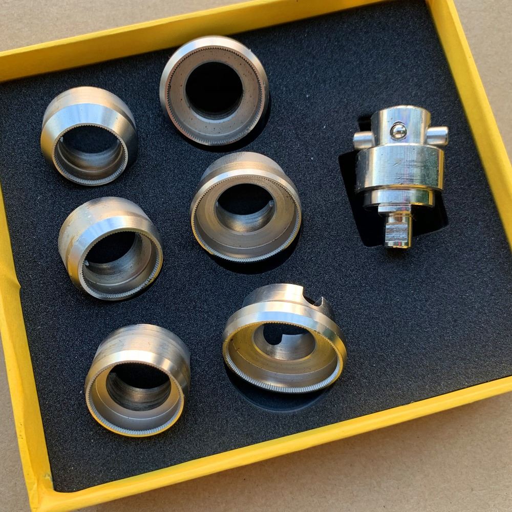 1. Seven-piece #5538 watch case opener dies set, 18.5-29.5mm, compatible with #5700 tool.