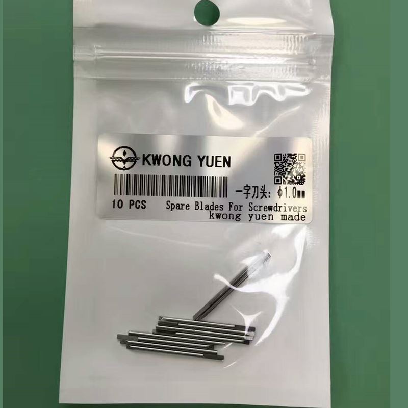 Set of stainless steel ergonomic screwdriver replacement blades for watchmakers by 6899, ideal for precision repairs.